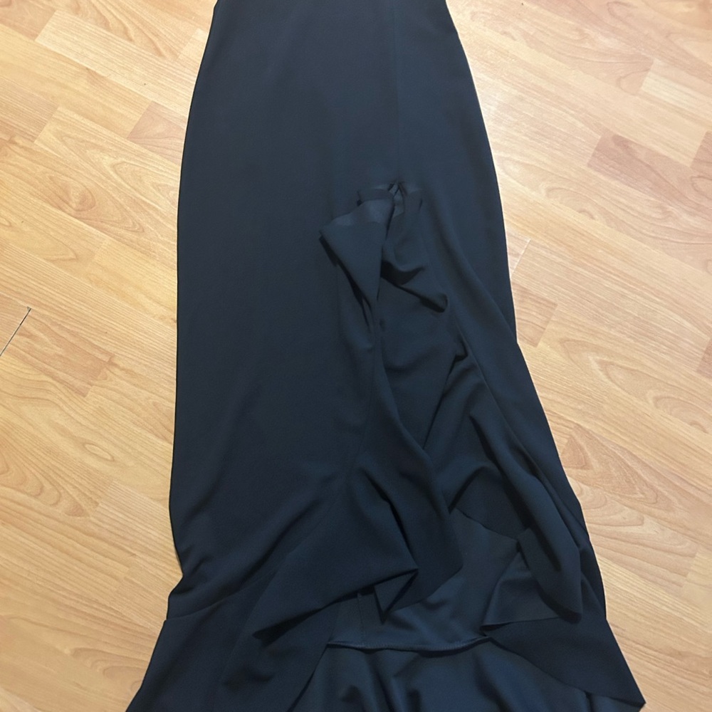 bebe NWT Chic Black Backless Evening Gown - Picture 3 of 4